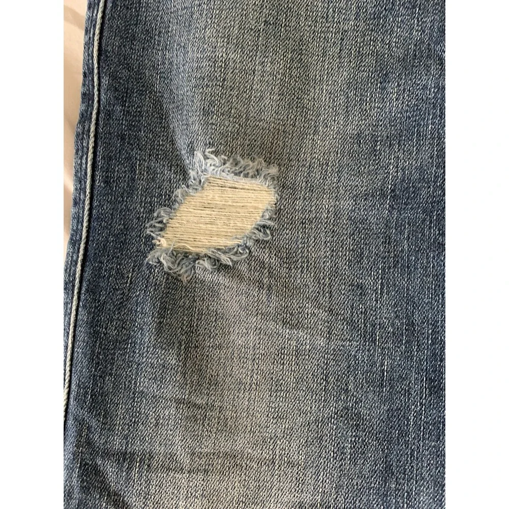 NWT Ksubi Super Skinny Ankle Zip Roadie Blue Distressed Jeans size 30